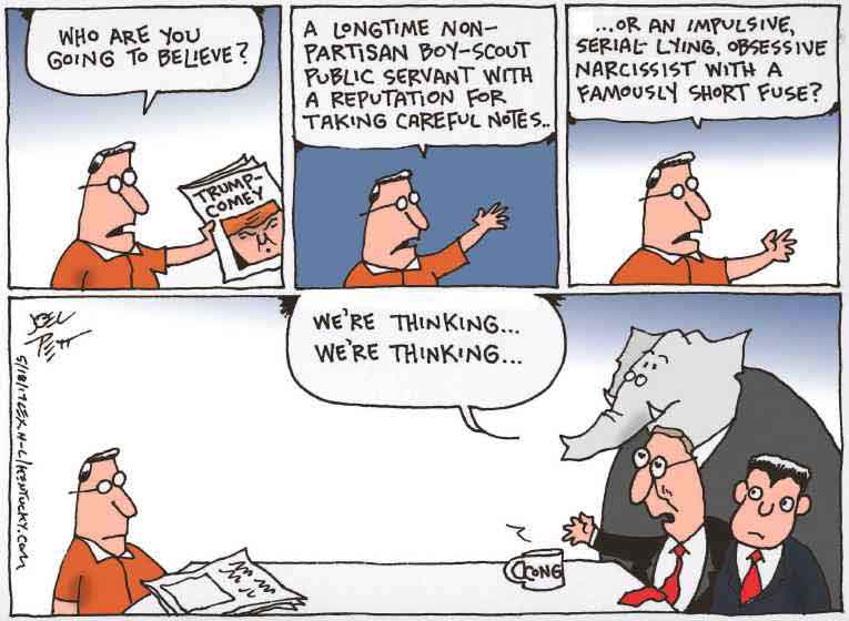 Political/Editorial Cartoon by Joel Pett, Lexington Herald-Leader, CWS/CartoonArts Intl. on GOP Leadership Remains Loyal
