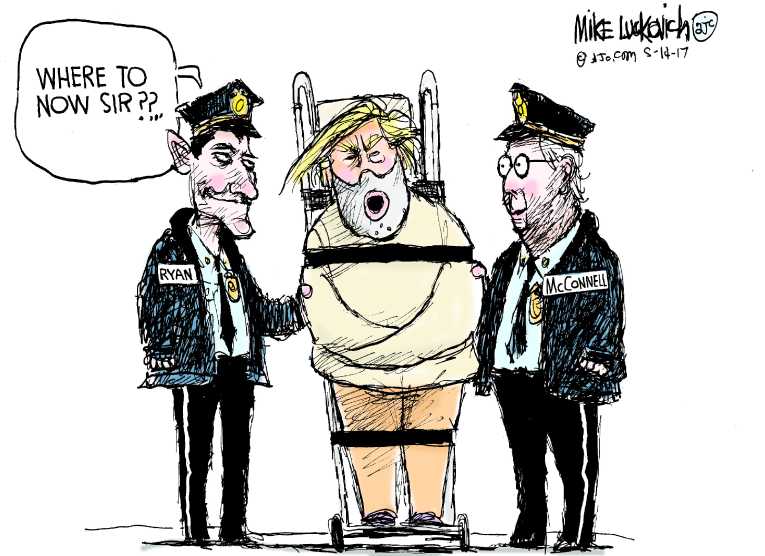 Political/Editorial Cartoon by Mike Luckovich, Atlanta Journal-Constitution on GOP Leadership Remains Loyal