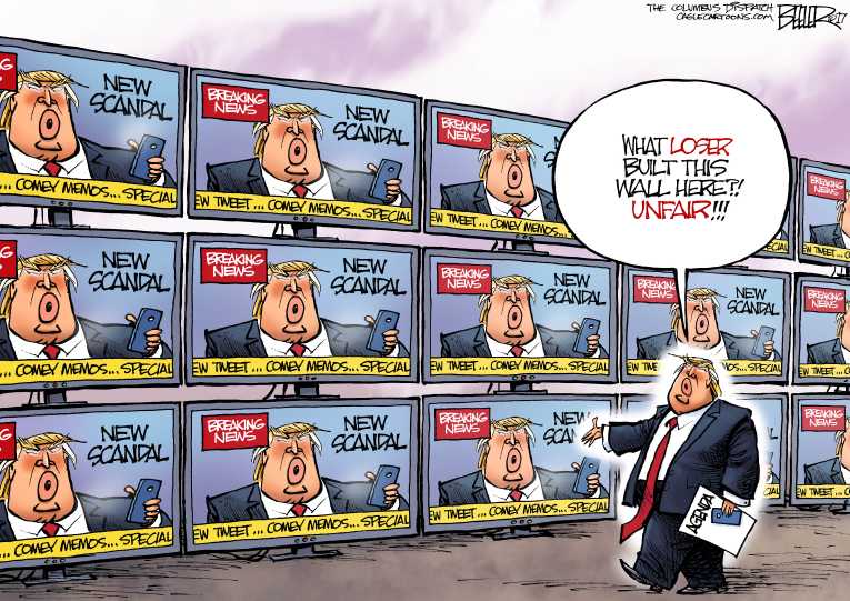 Political/Editorial Cartoon by Nate Beeler, Washington Examiner on Investigations Proceed