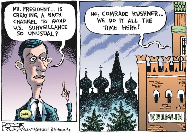 Political/Editorial Cartoon by Rob Rogers, The Pittsburgh Post-Gazette on Trump Plots His Course