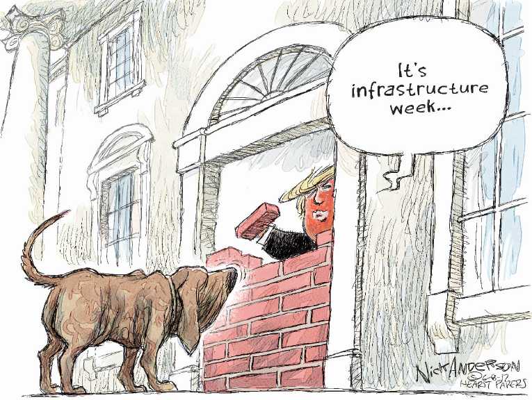 Political/Editorial Cartoon by Nick Anderson, Houston Chronicle on Comey Set to Testify