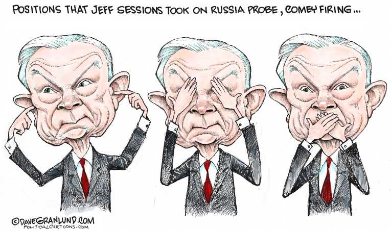 Political/Editorial Cartoon by Dave Granlund on Attorney General Protects Trump