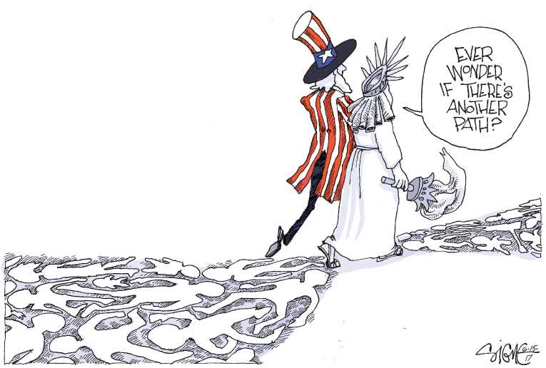 Political/Editorial Cartoon by Signe Wilkinson, Philadelphia Daily News on Shooter Targets Republicans