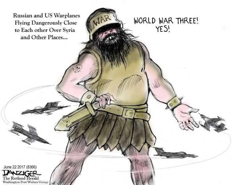 Political/Editorial Cartoon by Jeff Danziger on Military Budget Hits Record High