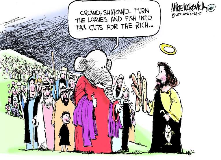 Political/Editorial Cartoon by Mike Luckovich, Atlanta Journal-Constitution on In Other News