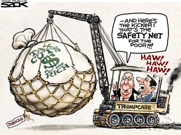 Political/Editorial Cartoon by Steve Sack, Minneapolis Star Tribune on Health Plan Secret