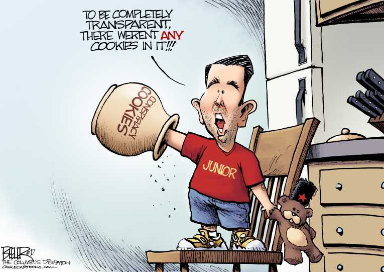 Political/Editorial Cartoon by Nate Beeler, Washington Examiner on Meeting Explanation Problematic