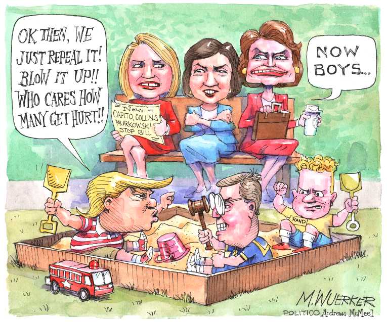 Political/Editorial Cartoon by Matt Wuerker, Politico on GOP Reeling