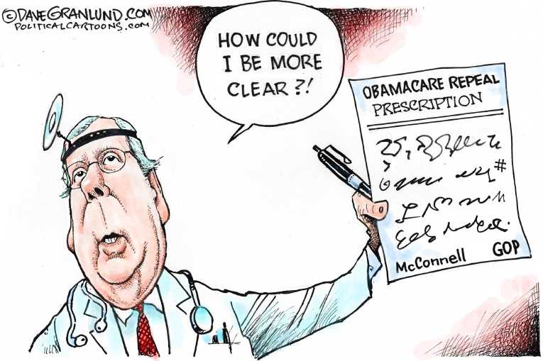 Political/Editorial Cartoon by Dave Granlund on GOP Rights Ship