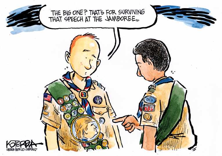 Political/Editorial Cartoon by Jeff Koterba, Omaha World-Herald on In Other News