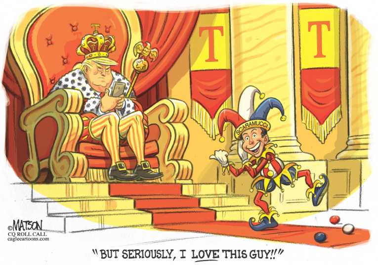 Political/Editorial Cartoon by RJ Matson, Cagle Cartoons on Sean Spicer Resigns