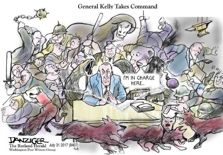 Political/Editorial Cartoon by Jeff Danziger on Trump Redefining “Presidential”