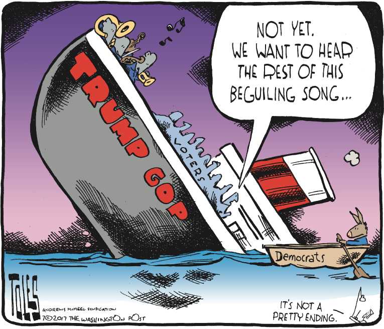 Political/Editorial Cartoon by Tom Toles, Washington Post on Trump Redefining “Presidential”