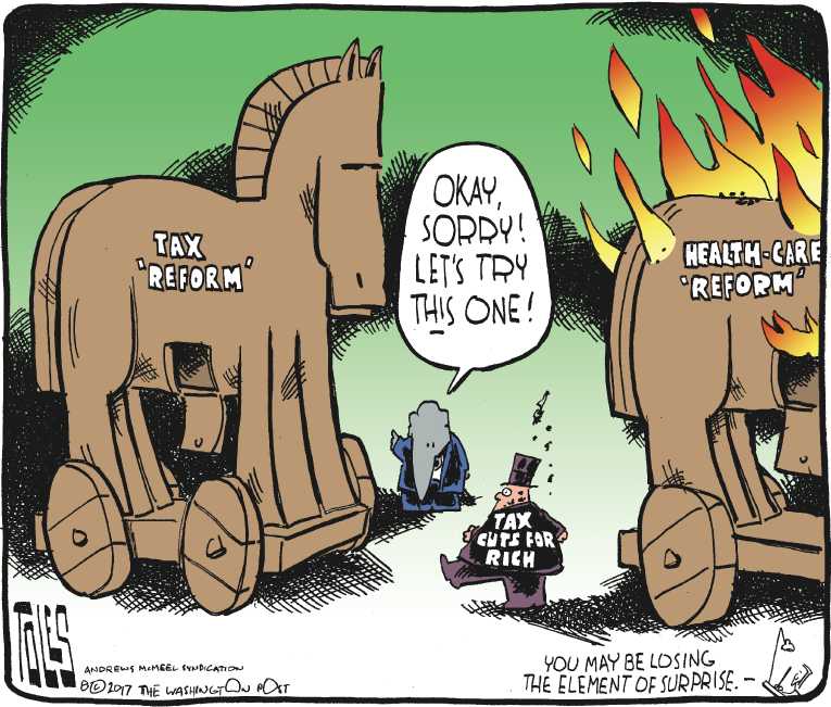 Political/Editorial Cartoon by Tom Toles, Washington Post on In Other News