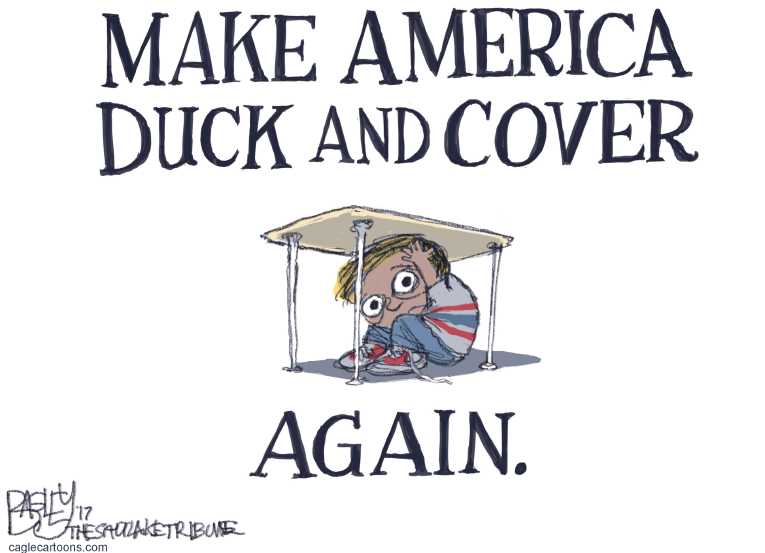 Political/Editorial Cartoon by Pat Bagley, Salt Lake Tribune on Leaders Discuss Options
