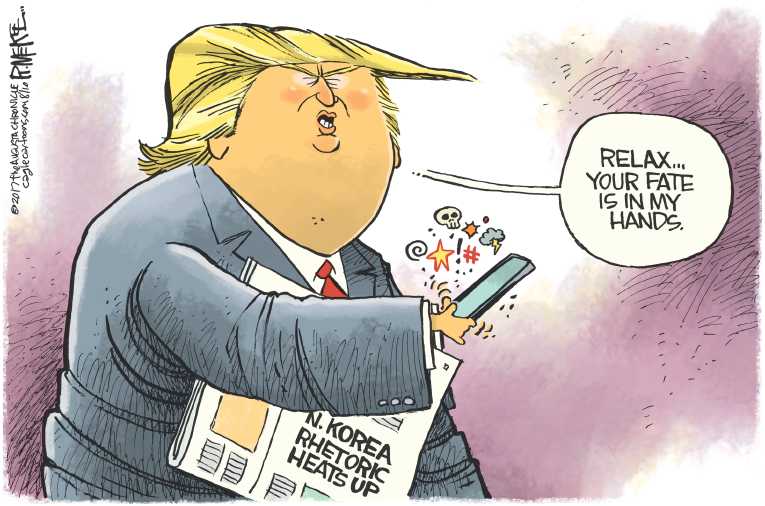 Political/Editorial Cartoon by Rick McKee, The Augusta Chronicle on Leaders Discuss Options