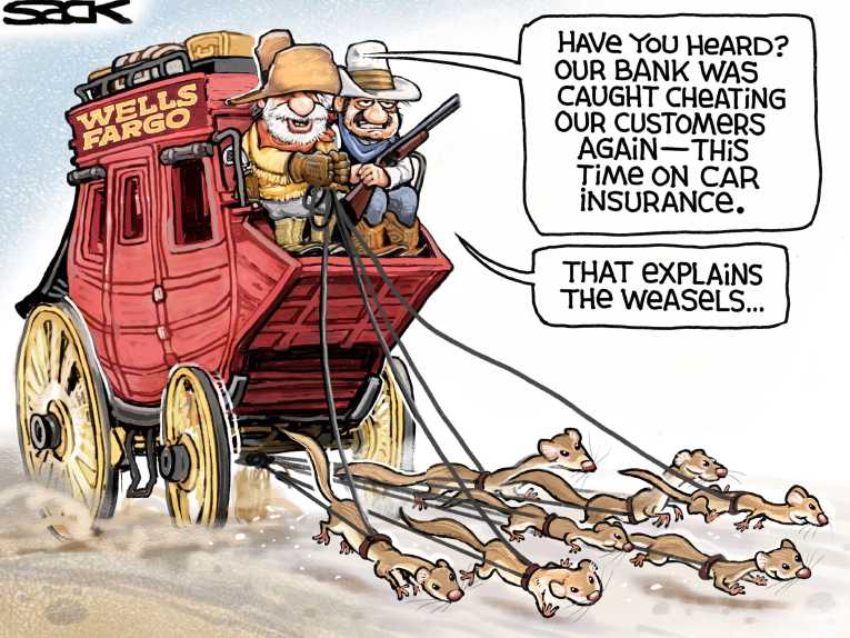 Political/Editorial Cartoon by Steve Sack, Minneapolis Star Tribune on In Other News