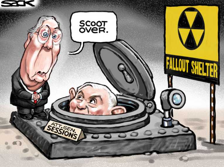 Political/Editorial Cartoon by Steve Sack, Minneapolis Star Tribune on President Sets New Poll Record