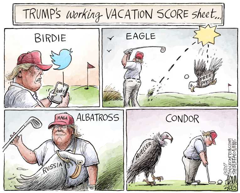Political/Editorial Cartoon by Adam Zyglis, The Buffalo News on President Sets New Poll Record