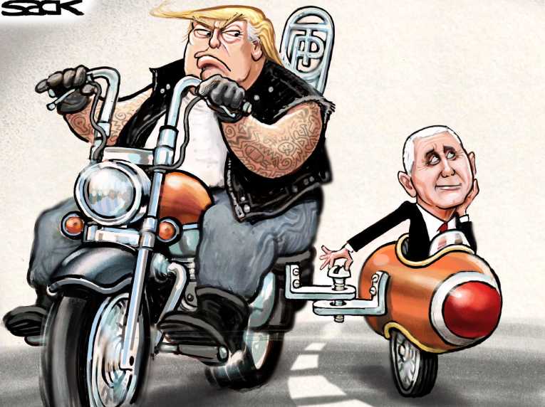 Political/Editorial Cartoon by Steve Sack, Minneapolis Star Tribune on President Sets New Poll Record
