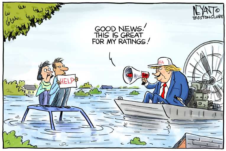 Political/Editorial Cartoon by Christopher Weyant, The Hill, Washington, DC on Houston Recovery Begins