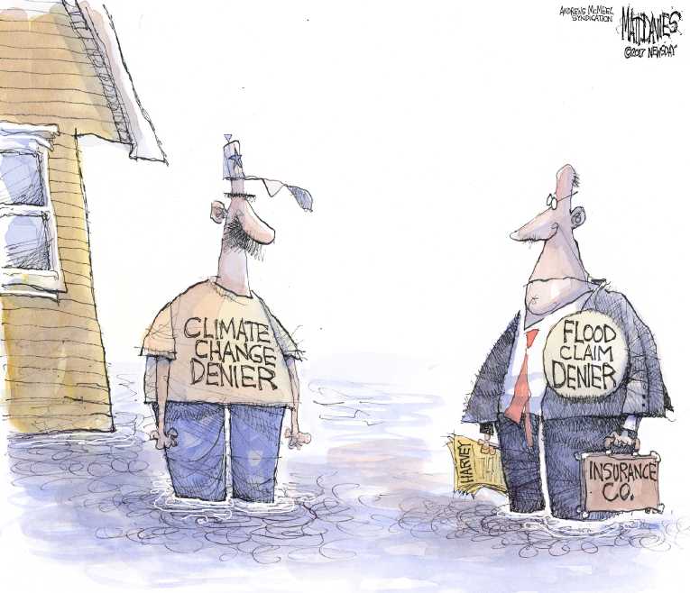 Political/Editorial Cartoon by Matt Davies, Journal News on Houston Recovery Begins