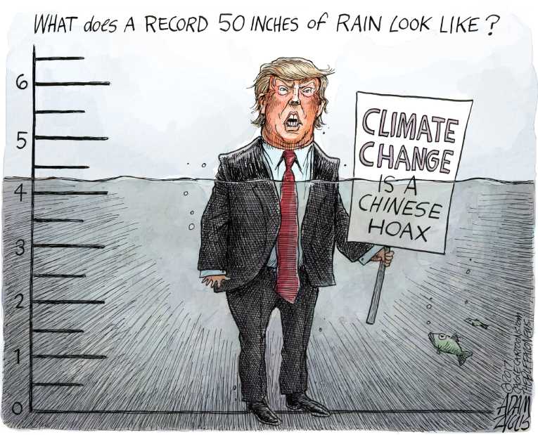 Political/Editorial Cartoon by Adam Zyglis, The Buffalo News on Houston Recovery Begins