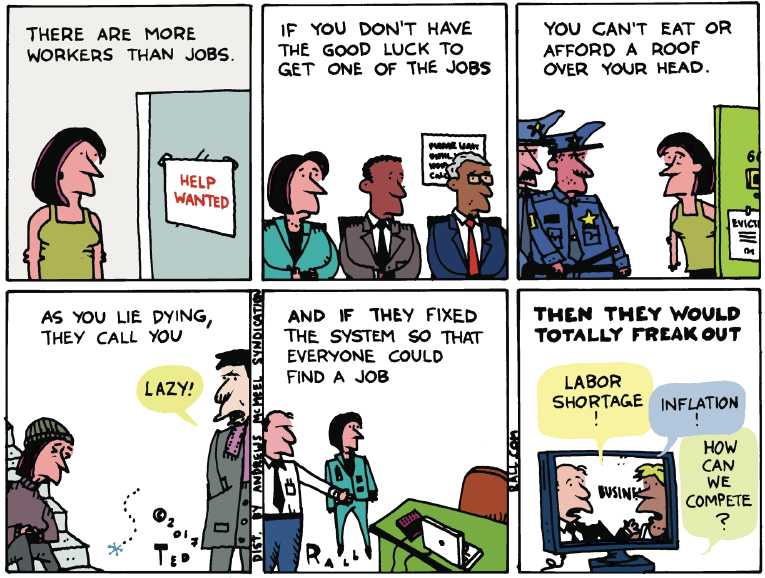 Political/Editorial Cartoon by Ted Rall on Tax Cuts Top Priority