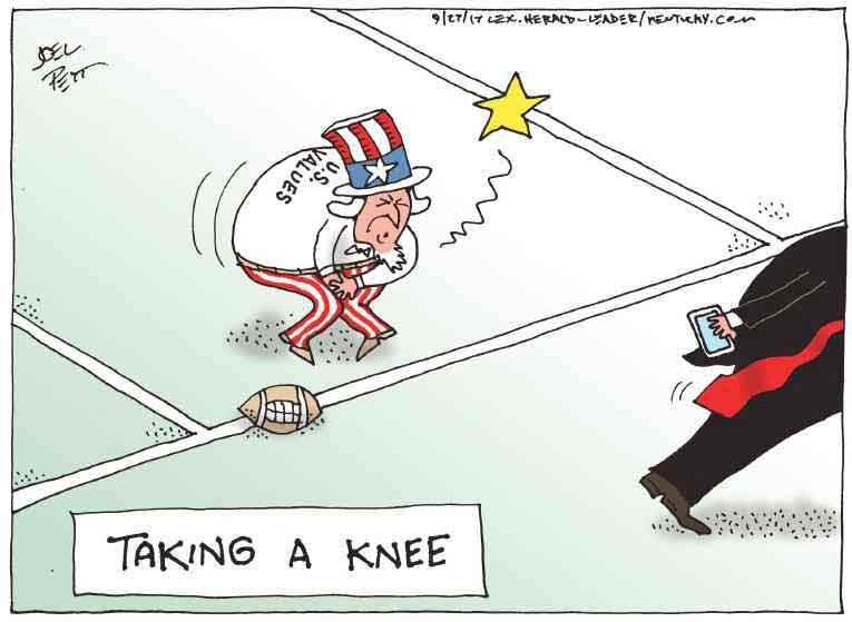 Political/Editorial Cartoon by Joel Pett, Lexington Herald-Leader, CWS/CartoonArts Intl. on Trump: “Fire the SOBs”