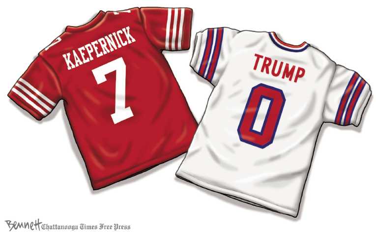 Political/Editorial Cartoon by Clay Bennett, Chattanooga Times Free Press on Trump: “Fire the SOBs”