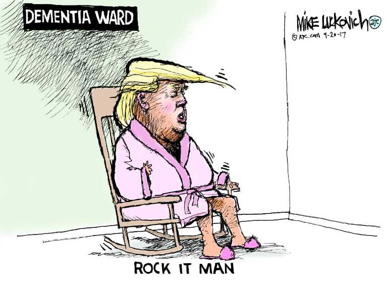 Political/Editorial Cartoon by Mike Luckovich, Atlanta Journal-Constitution on War of Words Escalates