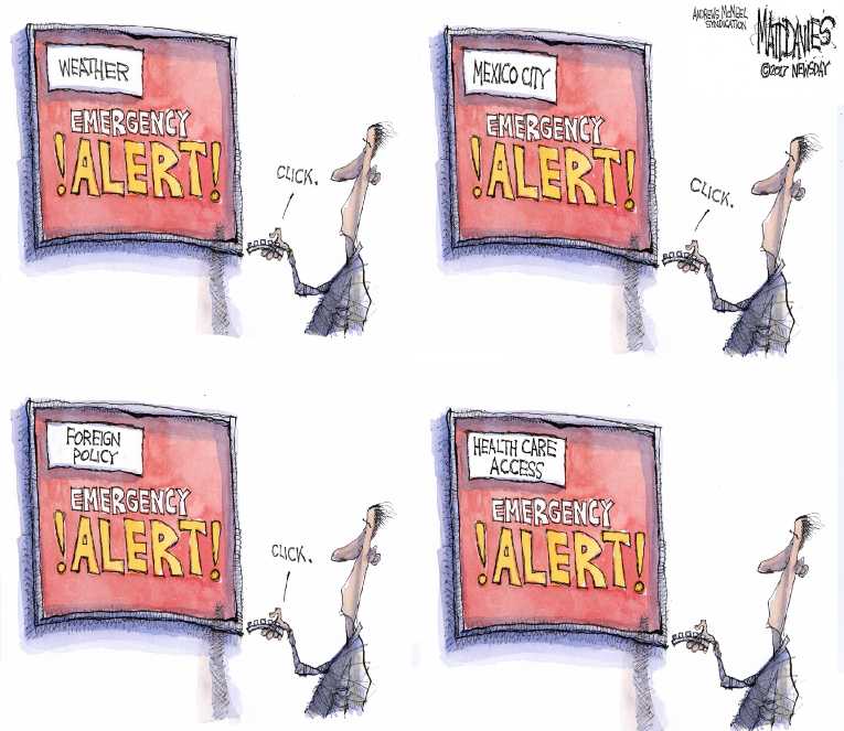 Political/Editorial Cartoon by Matt Davies, Journal News on In Other News