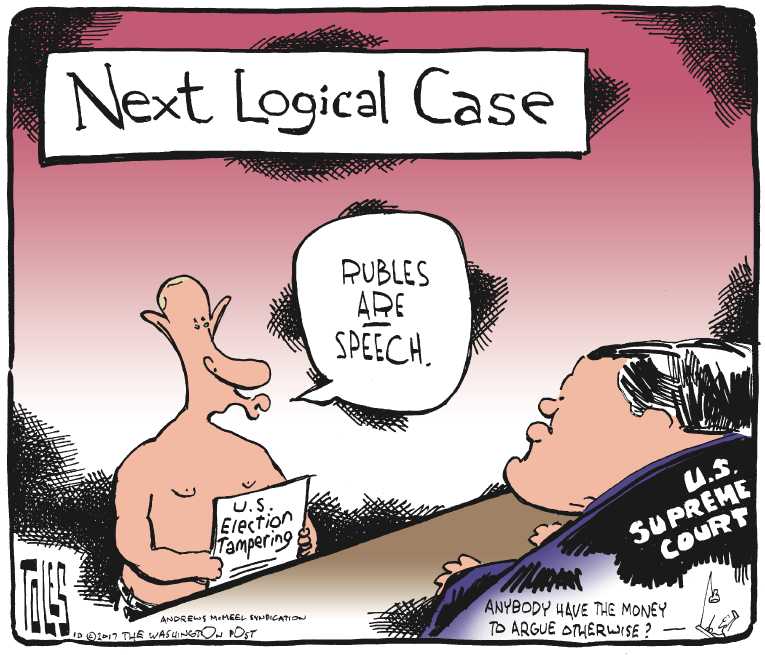 Political/Editorial Cartoon by Tom Toles, Washington Post on In Other News