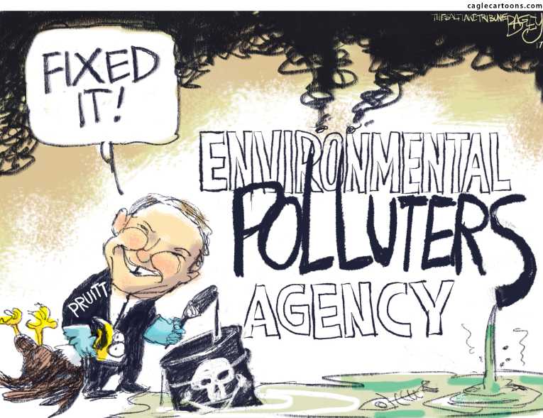 Political/Editorial Cartoon by Pat Bagley, Salt Lake Tribune on President Doubles Down