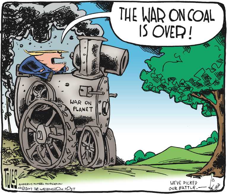 Political/Editorial Cartoon by Tom Toles, Washington Post on President Doubles Down