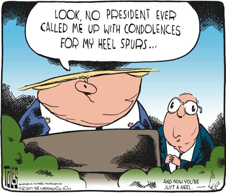 Political/Editorial Cartoon by Tom Toles, Washington Post on Trump Finds Support