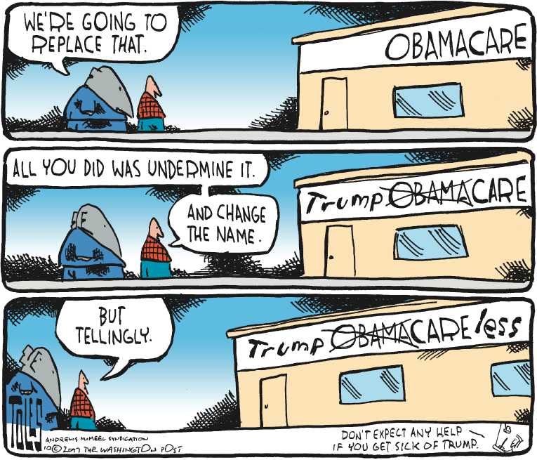 Political/Editorial Cartoon by Tom Toles, Washington Post on GOP Battling Within