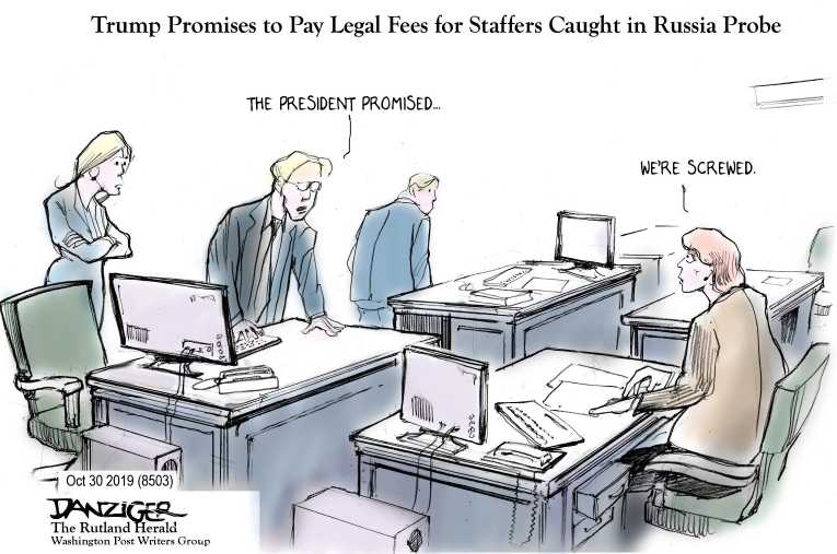 Political/Editorial Cartoon by Jeff Danziger on Manafort Indicted