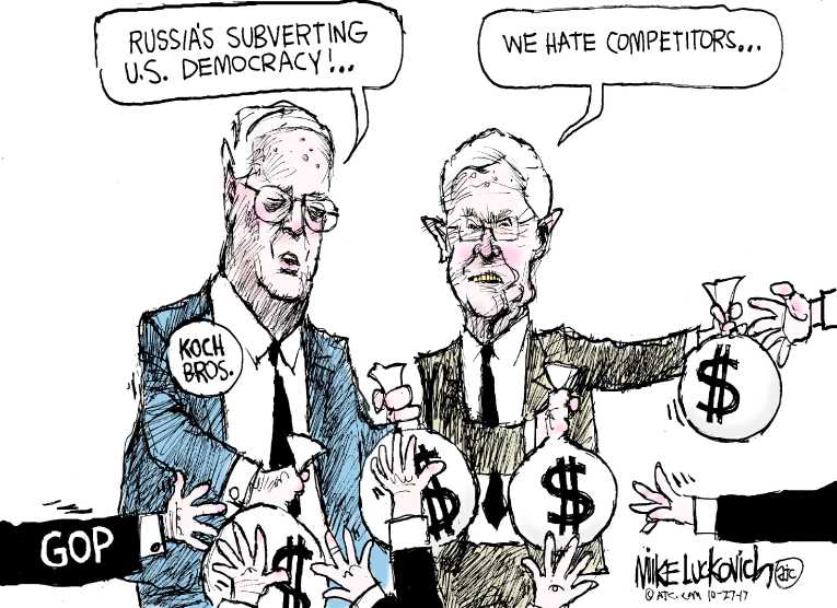 Political/Editorial Cartoon by Mike Luckovich, Atlanta Journal-Constitution on Tax Plan Gaining Support