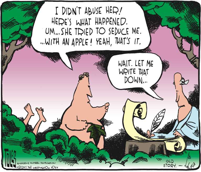 Political/Editorial Cartoon by Tom Toles, Washington Post on Moore Praises the Lord