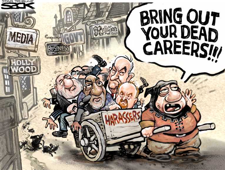 Political/Editorial Cartoon by Steve Sack, Minneapolis Star Tribune on In Other News