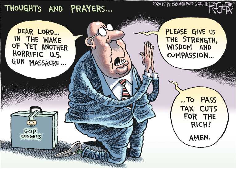 Political/Editorial Cartoon by Rob Rogers, The Pittsburgh Post-Gazette on More Civilians Killed