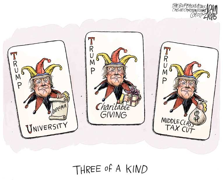 Political/Editorial Cartoon by Adam Zyglis, The Buffalo News on Tax Reform Plans Revealed