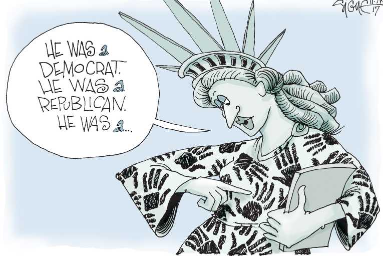Political/Editorial Cartoon by Signe Wilkinson, Philadelphia Daily News on Sex Scandals Rock U.S.