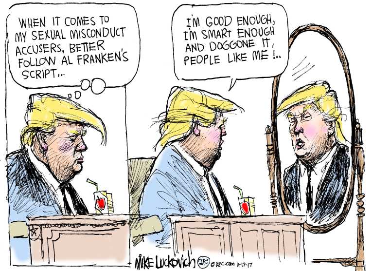 Political/Editorial Cartoon by Mike Luckovich, Atlanta Journal-Constitution on Sex Scandals Rock U.S.