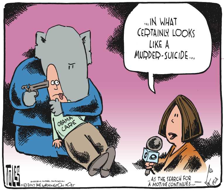 Political/Editorial Cartoon by Tom Toles, Washington Post on Republicans Preparing Feast