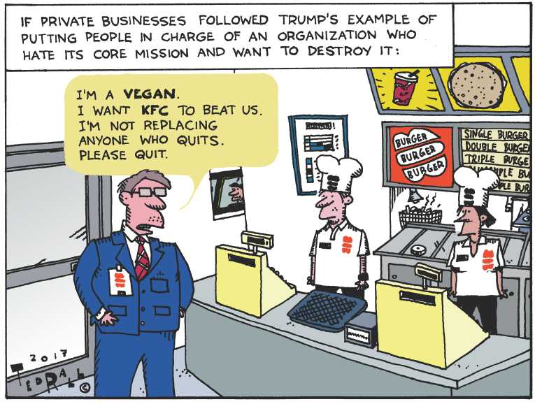 Political/Editorial Cartoon by Ted Rall on Trump Returns From Asia Trip