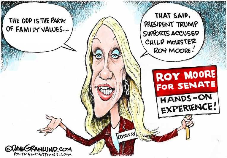 Political/Editorial Cartoon by Dave Granlund on Moore Expects to Win