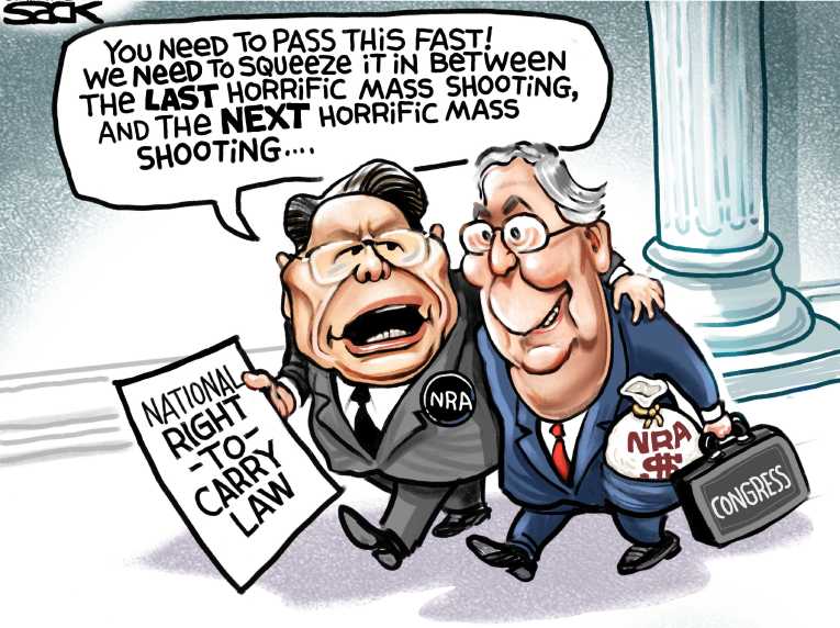 Political/Editorial Cartoon by Steve Sack, Minneapolis Star Tribune on Republicans Stay the Course
