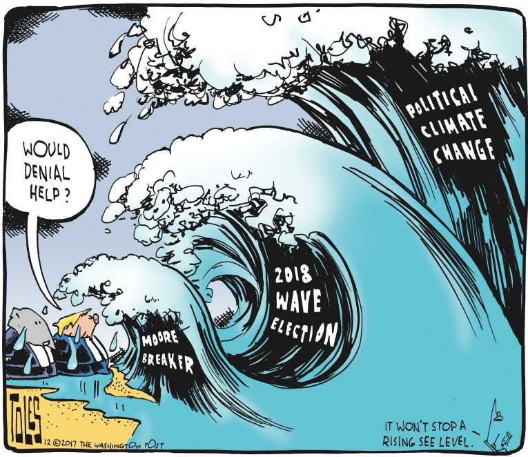 Political/Editorial Cartoon by Tom Toles, Washington Post on Republicans Stay the Course